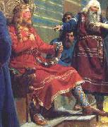 Peter Nicolai Arbo Hakon den Gode og bondene ved blotet pa Mare oil painting